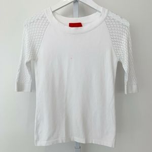 LAVIA WHITE COTTON SWEATER SIZE SMALL